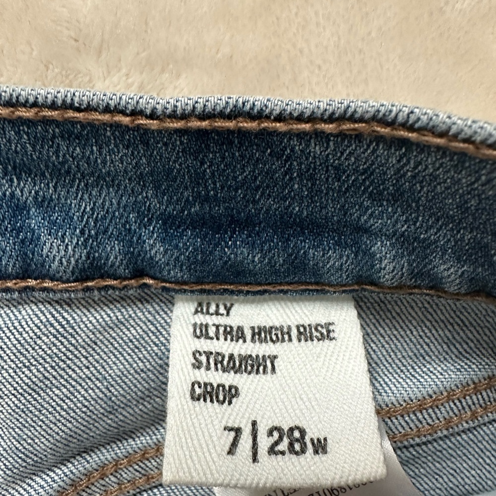 Eunina Light Blue High Rise Distressed Straight Leg Jeans - Picture 8 of 9
